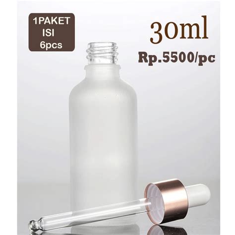 Jual Botol Serum 30ml Botol Serum Pipet Kaca Doff Frosted Dof Dop Dove