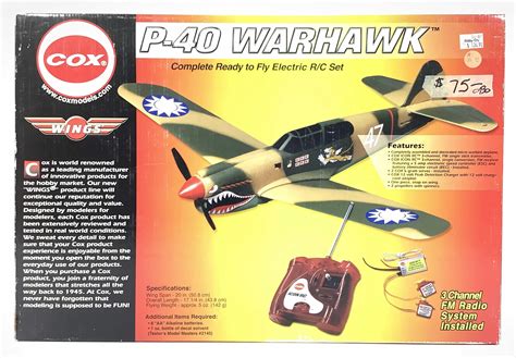 Lot Cox P 40 Warhawk And Spitfire Mk Xiv Airplane Kits