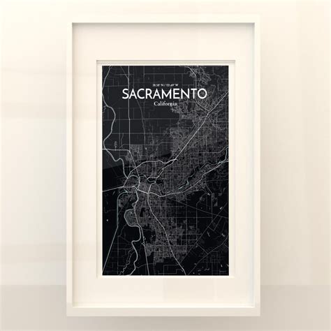 Sacramento City Map, Art Print, Wall Decor - OurPoster.com