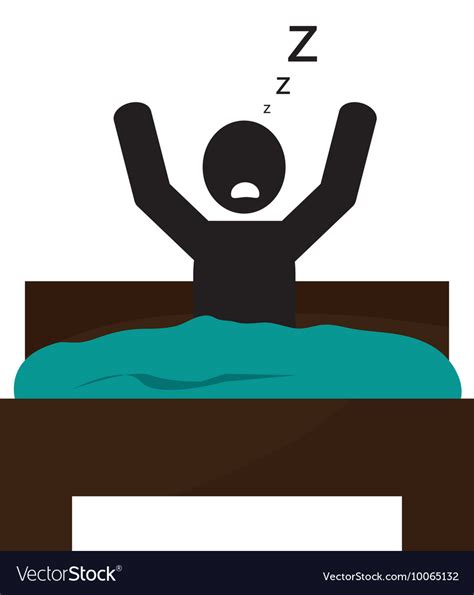 Person Sleeping In Bed Icon Royalty Free Vector Image