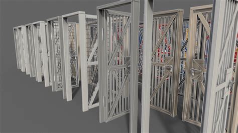 Metal Door With Frame B - 3D Model by DaikLord