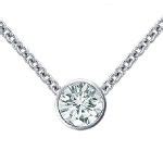 Pendentif Solitaire Diamant Serti Clos Pendentifs Diamants