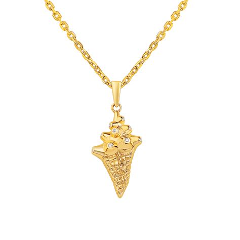 18k Gold Conch Shell Necklace | Fearless Jewellery