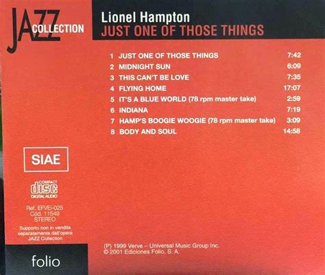 Lionel Hampton Featuring Oscar Peterson Just One Of Those Things