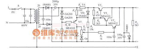 双向可控硅交流稳压器电路图 稳压电源 维库电子市场网