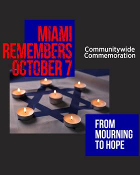 Join Jewish Miami for a Communitywide Commemoration of October 7