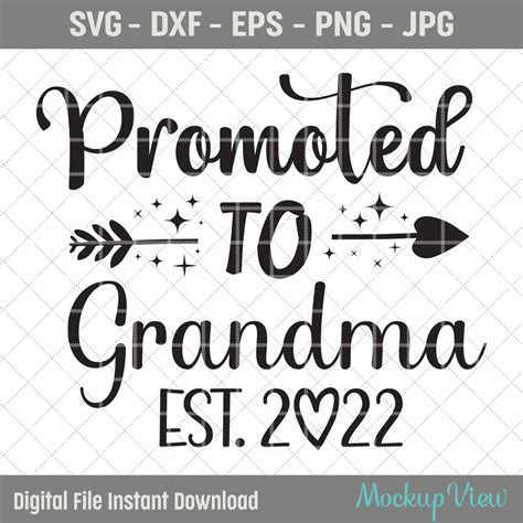 Promoted To Grandma Est 2022 Svg Pregnancy Announcement 2022 Svg