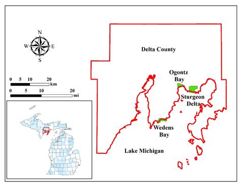 Location Of The Three Uas Study Sites In The Hiawatha National Forest