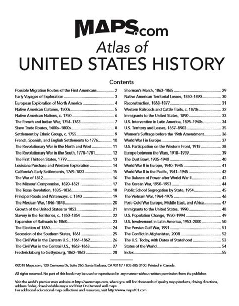 United States History Atlas | Maps.com.com