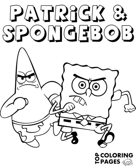 Spongebob And Patrick Coloring Pages Coloring Pictures