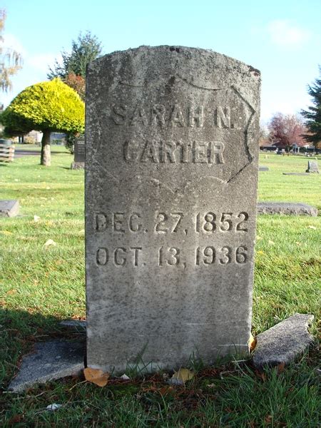 Sarah Noble Baker Carter M Morial Find A Grave