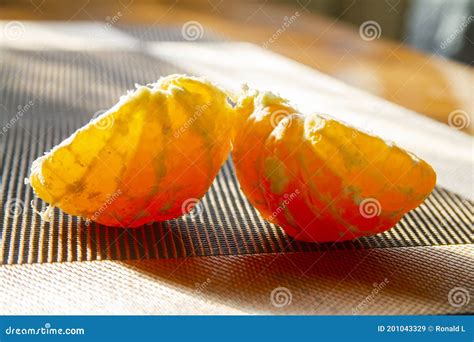 Fruta De La Clementina Naranja De La Mandarina Pelada Cerca Imagen De