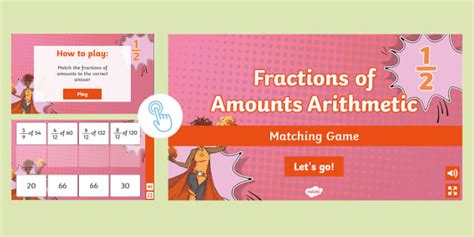 FREE! - 👉 Fractions of Amounts Matching Maths Game - KS2 Revision