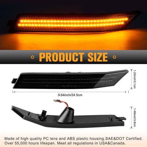 Snapklik Gempro Led Front Bumper Side Marker Lights For