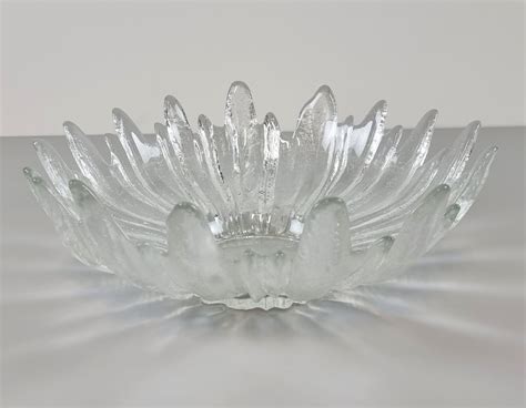 Space Age Design Vintage Pukeberg Glasbruk Alaska Glass Bowl Sweden