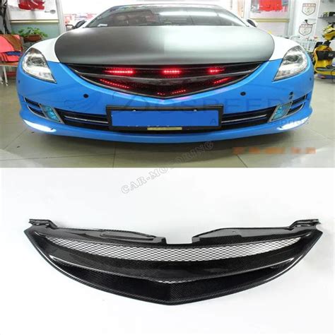 Real Carbon Fiber Grill Front Bumper Mesh Grille For Mazda