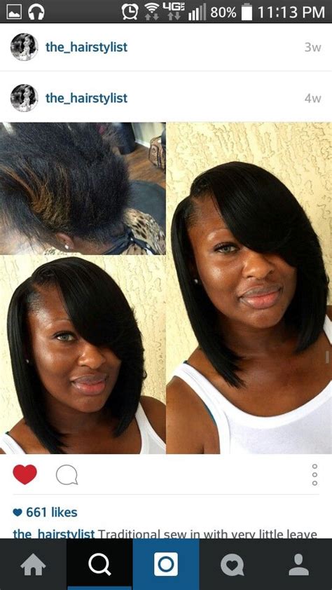 15+ Fine Beautiful Side Part Sew In Bob Hairstyles