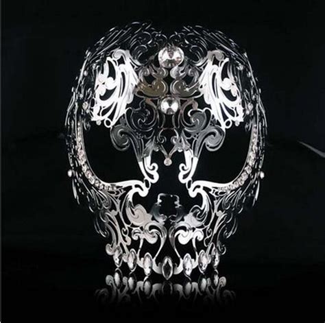 Men Women Couple Metal Evil Skull Venetian Laser Cut Party Ball Masquerade Masks Ebay