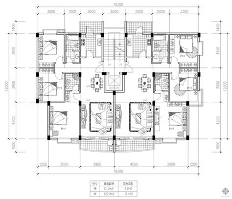 板式高层一梯两户户型图111122 建筑户型图 筑龙建筑设计论坛