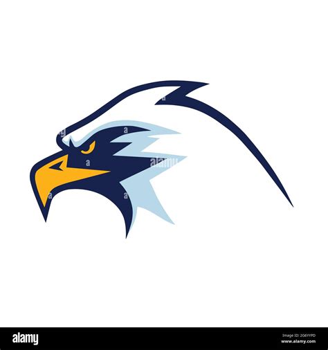 Furious Eagle Head Mascot Sports Team Logo Template Stock Vector Image