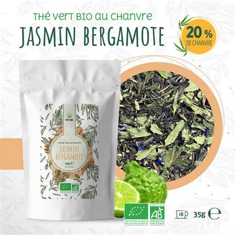 THES VERT BIO JASMIN BERGAMOTTE 35G Histoire De Chanvre