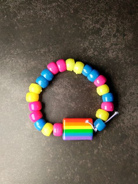 Pride Flag Kandi Bracelets Stretchy Gay Pride Bracelet Etsy