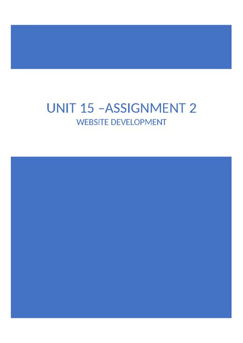 Unit 13 Website Development Assignment 1 Features Of 3