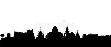 Jerusalem Skyline Silhouette