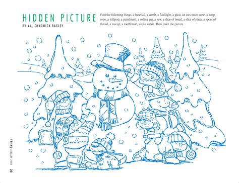 Printable Christmas Hidden Objects Puzzle