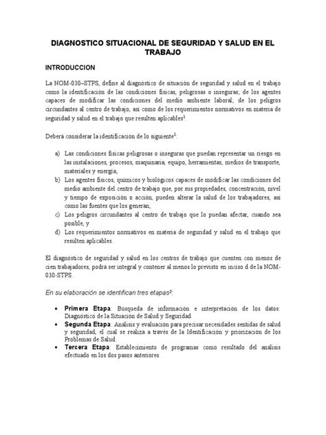 Guia Diagnostico Situacional De Seguridad Y Salud En El Trabajo Mw Pdf Gestión De Recursos