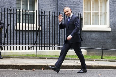 The Prime Minister Meets With Polish President Andrzej Duda A Photo