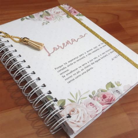 Agenda Floral Luxo Elo Produtos Especiais