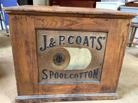 Lot Antique J P Coats Six Drawer Spool Cabinet