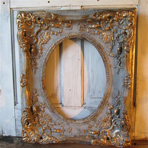 Large Ornate Picture Frame Wood W Gesso Antique French Etsy