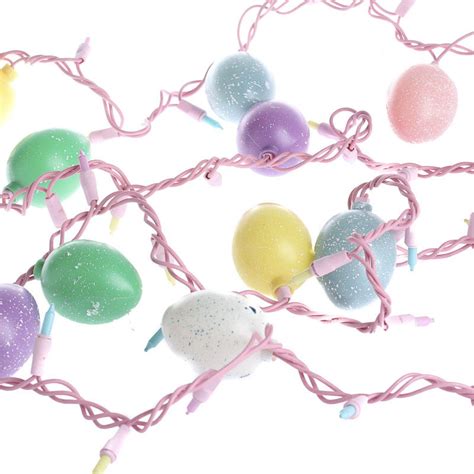 Speckled Easter Egg And Pastel Bulb Cord String Lights String Lights