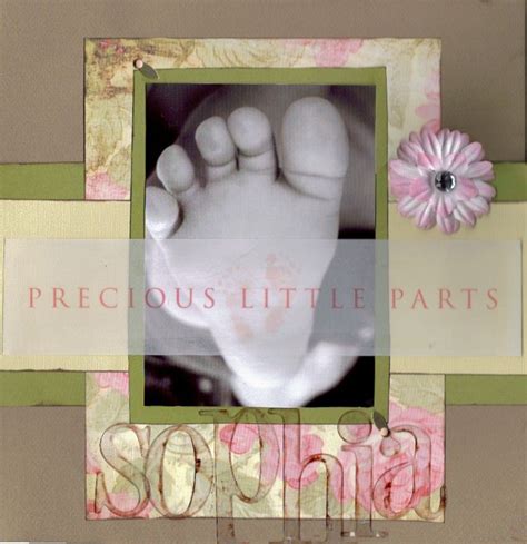 Precious Little Parts Baby Feet Scrapbook Page Baby Scrapbook Pages