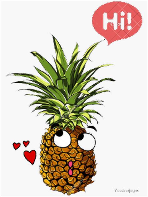 Anatomy Of A Pineapple Swinger Funny Upside Down Pineapple Sticker