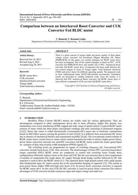 Comparison Between An Interleaved Boost Converter And Cuk Converter Fed