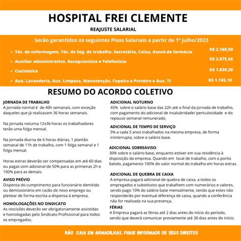 Acordo Coletivo Hospital Frei Clemente SindiSaúde Passo Fundo