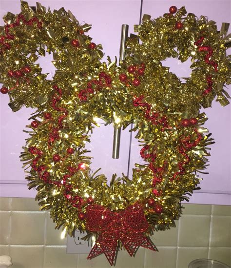 $6 Mickey Mouse Christmas Wreath. | Christmas wreaths, Mickey mouse ...