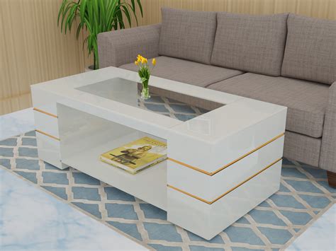 White Glass Coffee Table for Modern Home Decor