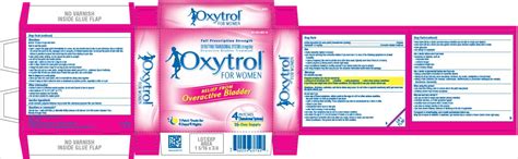 Dailymed Oxytrol For Women Oxybutynin Patch