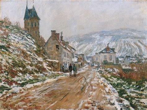 The Road In Vetheuil In Winter 1879 Claude Monet WikiArt Org