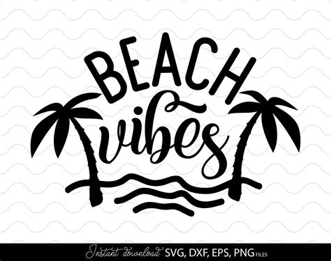 Beach Vibes Svg Palm Tree Vacation Shirt Svg Png