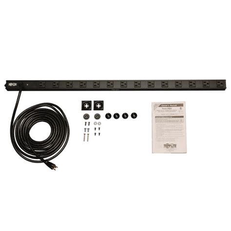 Tripp Lite Pdu Basic 120v 1 44kw 15a 5 15r 14 Outlet 5 15p Vertical 0urm Vertical Rackmount