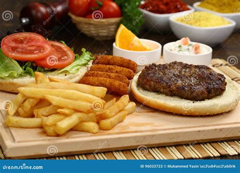 Meatball Burger Stock Image Image Of Cheeseburger Gourmet 96033723