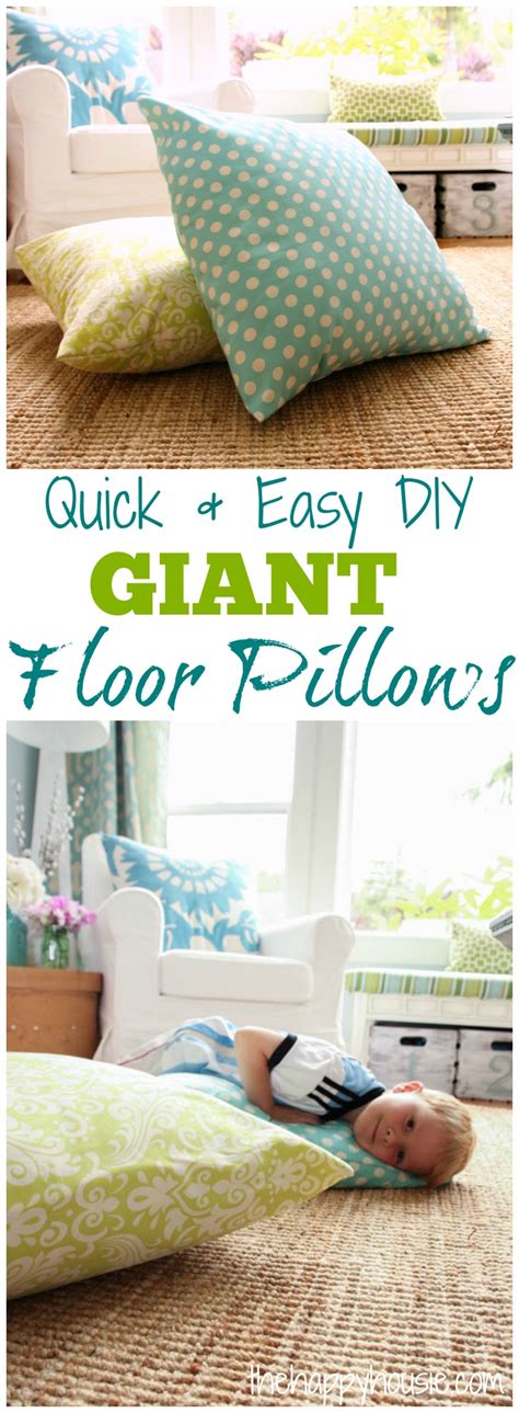 DIY Giant Floor Pillows | The Happy Housie