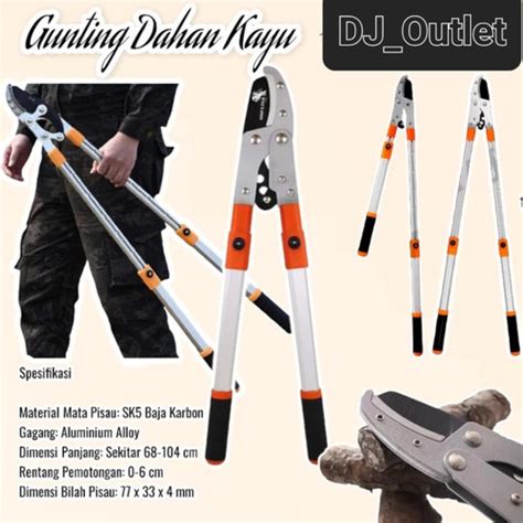 Jual Gunting Pohon Dahan Ranting Taman Telescopic Gagang Panjang Tinggi