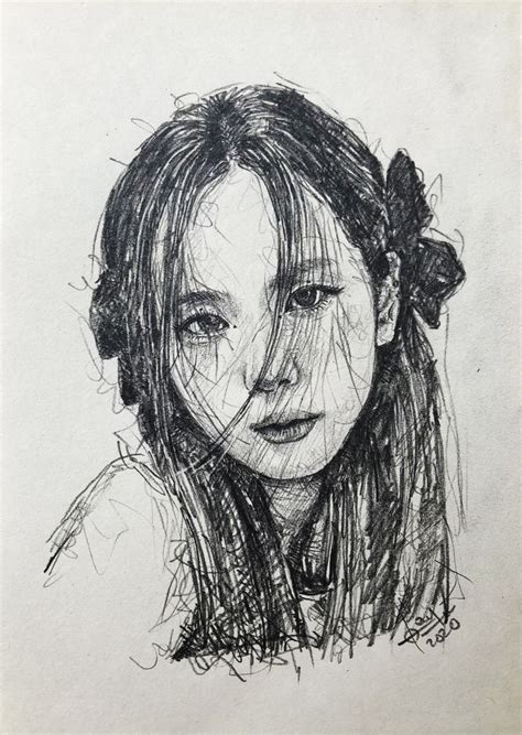 Jisoo BlackPink sketch by pencil