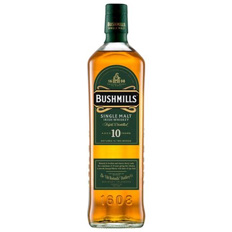 Bushmills 10 años single malt Irish whisky